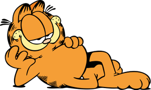 The cartoon character Garfield.